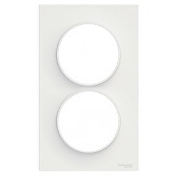 SCHNEIDER Odace Styl Plaque double verticale blanc E57 - S520714