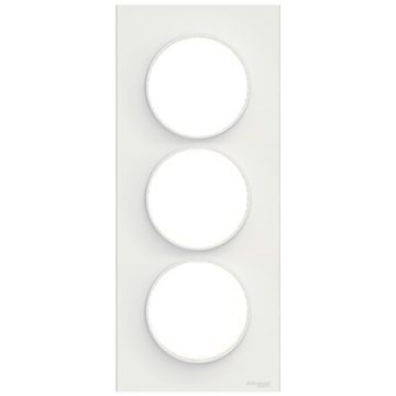 SCHNEIDER Odace Styl Plaque triple verticale blanc E57 - S520716