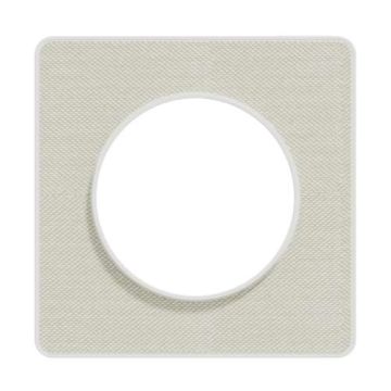 SCHNEIDER Odace Touch Plaque simple Kvadrat craie avec liseré blanc - S520802KW