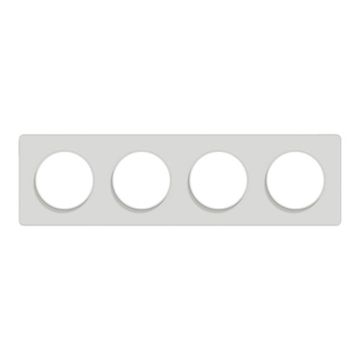 plaque quadruple blanc SCHNEIDER Odace Touch
