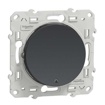 SCHNEIDER Odace Interrupteur va et vient à voyant lumineux ou témoin anthracite - S540263