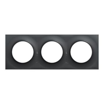 Plaque SCHNEIDER Odace Styl triple anthracite - S540706