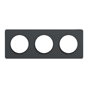 SCHNEIDER Odace Touch Plaque triple anthracite - S540806