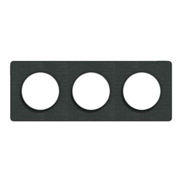 SCHNEIDER Odace Touch Plaque triple  Kvadrat ombre avec liseré anthracite - S540806KB