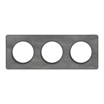 SCHNEIDER Odace Touch Plaque triple  ardoise avec liseré anthracite - S540806V