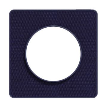 SCHNEIDER Odace Touch Plaque simple Kvadrat roi avec liseré bleu cobalt - S550802KC
