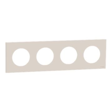 SCHNEIDER Odace Plaque quadruple beige sable - S902708