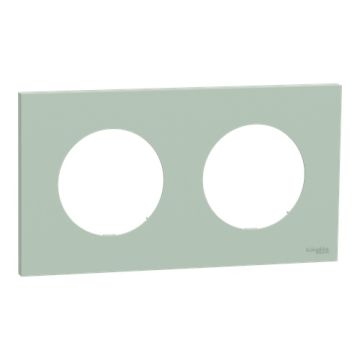 SCHNEIDER Odace Plaque double vert jade - S903704