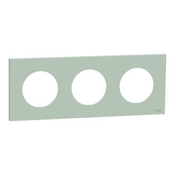 SCHNEIDER Odace Plaque triple vert jade - S903706
