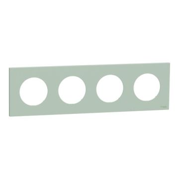 SCHNEIDER Odace Plaque quadruple vert jade - S903708