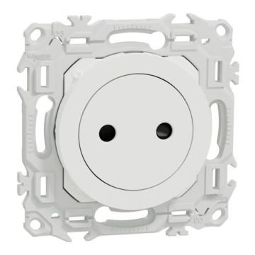 SCHNEIDER Odace Prise de courant 2P affleurante blanc craie - S920033