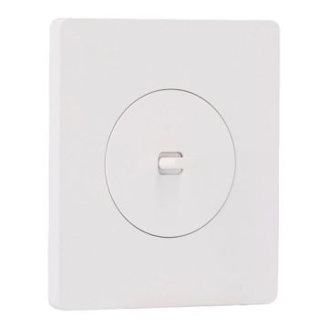 SCHNEIDER Odace Interrupteur va et vient/bouton poussoir à levier blanc craie et plaque simple Architecte céramique blanc