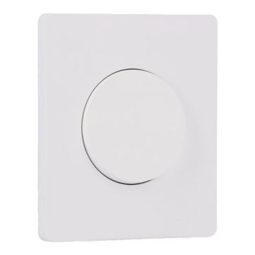 SCHNEIDER Odace Interrupteur va et vient/bouton poussoir blanc craie et plaque simple Architecte céramique blanc
