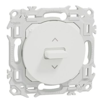 SCHNEIDER Odace Interrupteur/poussoir volets roulants blanc craie - S920208