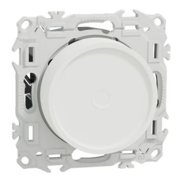 SCHNEIDER Odace Interrupteur variateur rotatif universel 2 ou 3 fils blanc craie - S920519