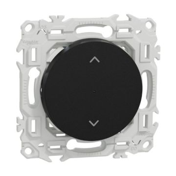 SCHNEIDER Wiser Odace Interrupteur connecté volet-roulant 4A Zigbee noir onyx - S940567