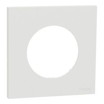 plaque de finition 1 poste Schneider Odace blanc craie