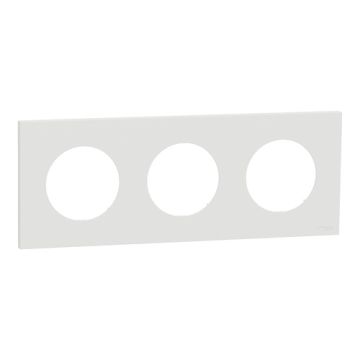 SCHNEIDER Odace Plaque triple blanc craie - S920706