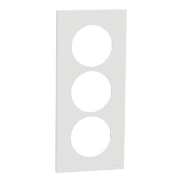 SCHNEIDER Odace Plaque triple blanc craie E57 - S920716