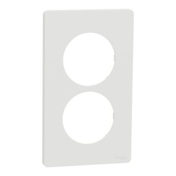 SCHNEIDER Odace Architecte Plaque double blanc craie E57 - S920814