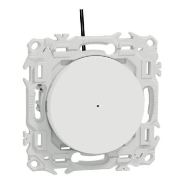 SCHNEIDER Odace Interrupteur va et vient/bouton poussoir à voyant lumineux et griffes blanc craie - S925263