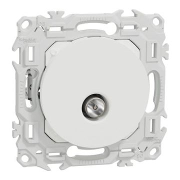 SCHNEIDER Odace Prise TV avec griffes blanc craie - S925445