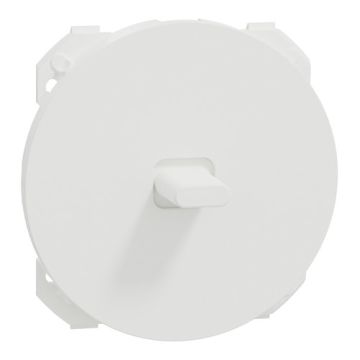 SCHNEIDER Odace Enjoliveur interrupteur va et vient/poussoir à levier blanc craie - S929201