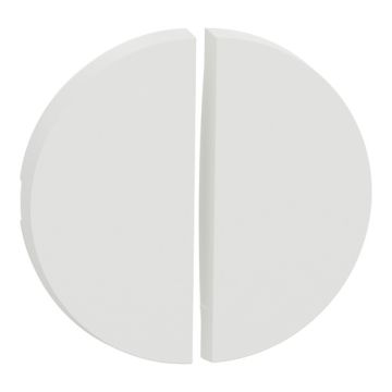 SCHNEIDER Odace Enjoliveur interrupteur double va et vient/poussoir blanc craie - S929210