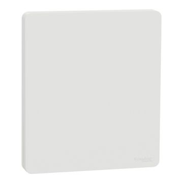 SCHNEIDER Odace Integral Architecte Enjoliveur pour va et vient/bouton poussoir/plaque simple blanc craie - S929223