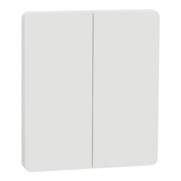 SCHNEIDER Odace Integral Architecte Enjoliveur pour double va et vient/bouton poussoir/plaque simple blanc craie - S929224