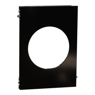 SCHNEIDER Odace Architecte Plaque simple centrale noir émaillé - S935801