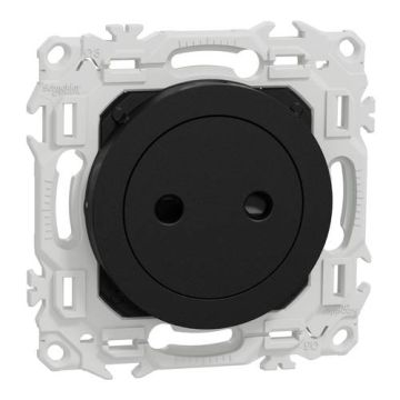 SCHNEIDER Odace Prise de courant 2P affleurante noir onyx - S940033
