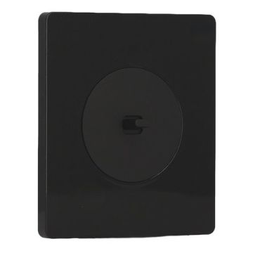 SCHNEIDER Odace Interrupteur va et vient/bouton poussoir à levier noir onyx et plaque simple Architecte noir émaillé