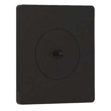 SCHNEIDER Odace Interrupteur va et vient/bouton poussoir à levier noir onyx et plaque simple Architecte noir onyx