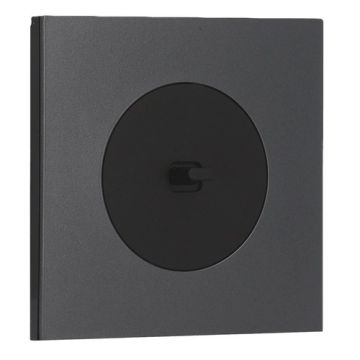 SCHNEIDER Odace Interrupteur va et vient/bouton poussoir à levier noir onyx et plaque simple perle noire