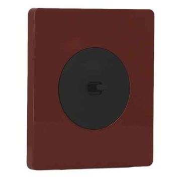 SCHNEIDER Odace Interrupteur va et vient/bouton poussoir à levier noir onyx et plaque simple Architecte sienne émaillé