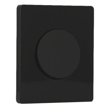 SCHNEIDER Odace Interrupteur va et vient/bouton poussoir noir onyx et plaque simple Architecte noir émaillé