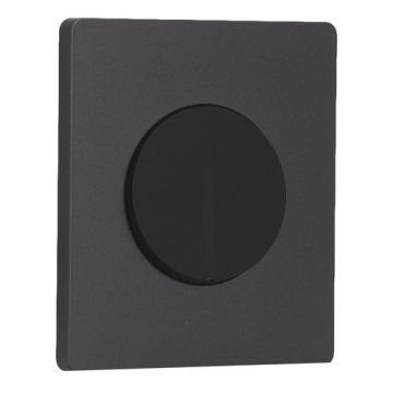 SCHNEIDER Odace Interrupteur va et vient/bouton poussoir noir onyx et plaque simple Architecte perle noire