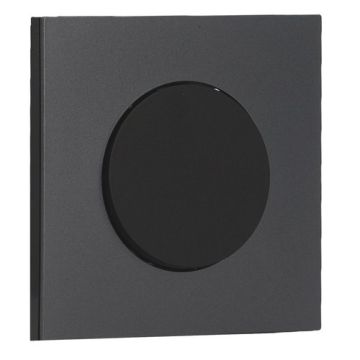 SCHNEIDER Odace Interrupteur va et vient/bouton poussoir noir onyx et plaque simple perle noire