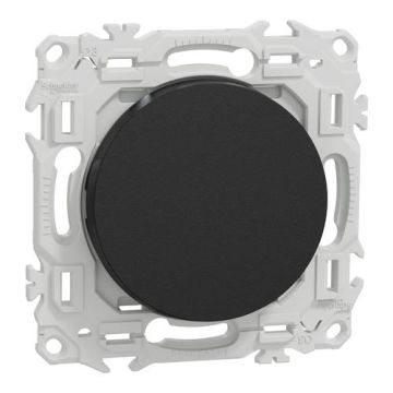 SCHNEIDER Odace Interrupteur va et vient/bouton poussoir noir onyx - S940204