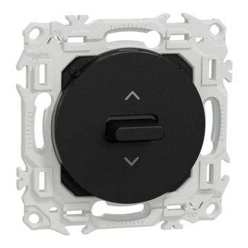 SCHNEIDER Odace Interrupteur/poussoir volets roulants noir onyx - S940208