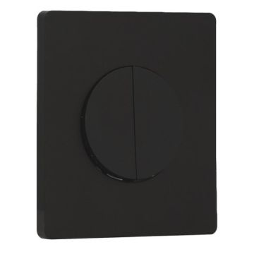 SCHNEIDER Odace Interrupteur double va et vient/bouton poussoir noir onyx et plaque simple Architecte noir onyx