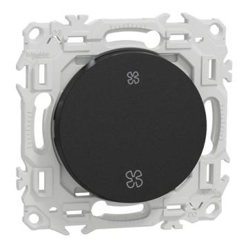 SCHNEIDER Odace Interrupteur/poussoir VMC 10A noir onyx - S940233
