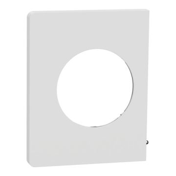 plaque de finition latérale Schneider Odace Architecte effet céramique blanc