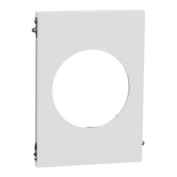plaque de finition centrale Schneider Odace Architecte effet Céramique Blanc