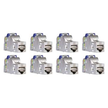 Lot de 8 connecteurs S-One DPM RJ45 SCHNEIDER Resi9 Connect femelle Grade 3TV Cat6