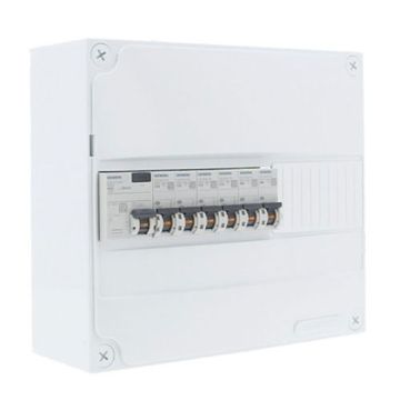 SIEMENS Tableau électrique pré-équipé 1 rangée 1ID 40A 6 disjoncteurs