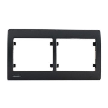 SIEMENS Delta Iris Plaque double horizontale anthracite