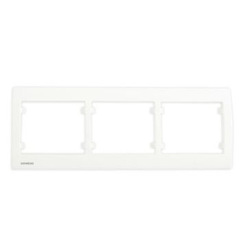 SIEMENS Delta Iris Plaque triple horizontale - Blanc
