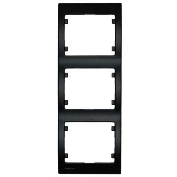 SIEMENS Delta Iris Plaque triple verticale anthracite